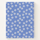 Carnet Moderne Corfleur Bleu Dandelion Monogramme Recette (Dos)