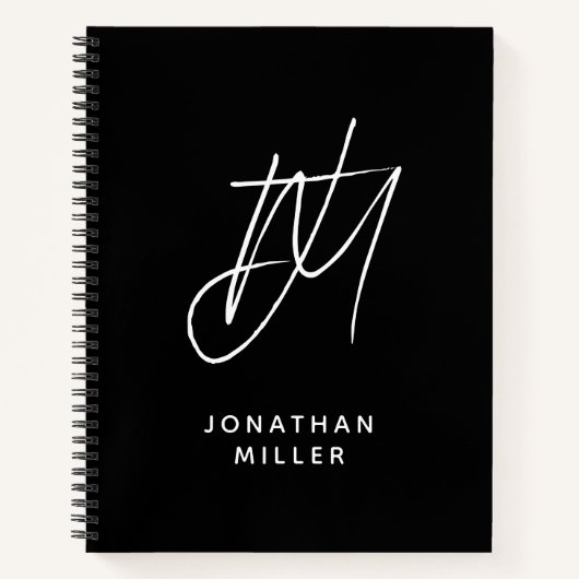 Carnet Moderne Deux premiers monogrammes de script person (Devant)