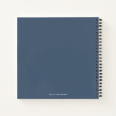 Carnet Moderne Dusty Blue Chic Script Baby shower invité (Dos)