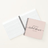 Carnet Moderne Dusty Blue Chic Script Fête des mariées In (Intérieur)