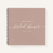 Carnet Moderne Dusty Blush Chic Script Fête des mariées I (Devant)