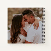 Carnet Moderne Elegant Calligraphie 2 Mariage photo Invit (Dos)