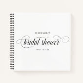 Carnet Moderne Elegant Calligraphie Fête des mariées Invi (Devant)