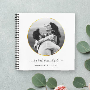 Carnet Moderne Elegant Calligraphie Photo Mariage invité
