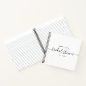 Carnet Moderne Elegant Chic Script Fête des mariées Invit (Intérieur)