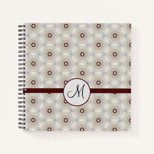 Carnet Moderne élégant élégant élégant élégant Monogramme (Devant)