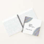 Carnet moderne Elegant Gold Lavender Geode Agate (Intérieur)