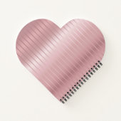 Carnet Moderne Élégant Modèle Rose Gold Monogramme (Dos)