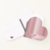 Carnet Moderne Élégant Modèle Rose Gold Monogramme (Intérieur)