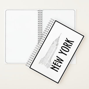 Carnet Moderne Élégant New York Sity Noir et Blanc