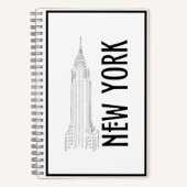 Carnet Moderne Élégant New York Sity Noir et Blanc (Recto)