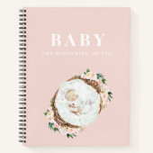 Carnet Moderne Elégant Pastel Rose Baby Cadeau Pour Maman (Devant)