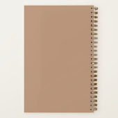 Carnet Moderne Élégant Script Minimal Beige Personnalisé (Verso)