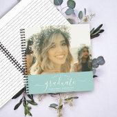 Carnet Moderne Élégant Script Photo Graduation Invité