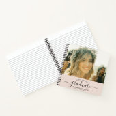 Carnet Moderne Élégant Script Photo Graduation Invité (Intérieur)