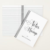 Carnet Moderne Élégante Calligraphie Script Personnalisée (À l'intérieur)