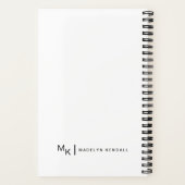 Carnet Moderne Élégante Calligraphie Script Personnalisée (Verso)