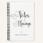 Carnet Moderne Élégante Calligraphie Script Personnalisée (Recto)