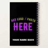 CARNET MODERNE ET MODERNE PERSONNALISABLE NOIR VÉRIFIÉ (Verso)