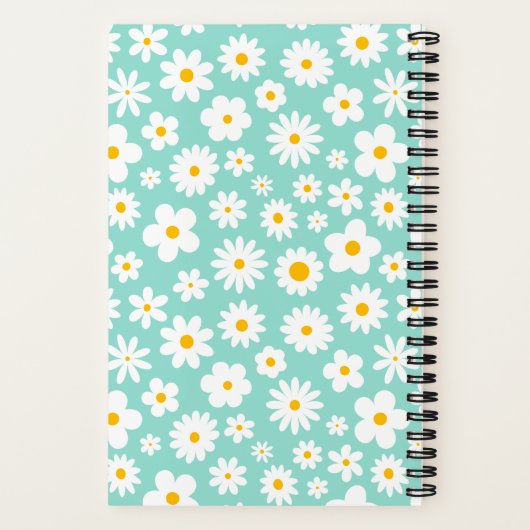 Carnet Moderne Flat Graphic Daisy Robin's Egg Blue (Verso)