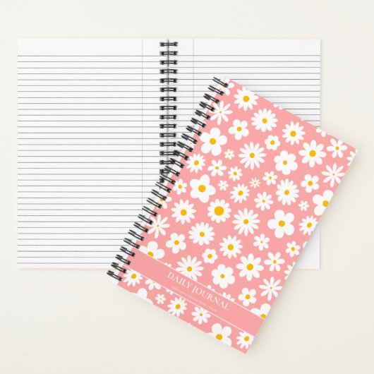 Carnet Moderne Flat Graphic Daisy Rose (À l'intérieur)