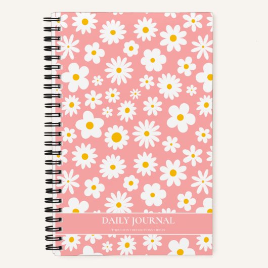 Carnet Moderne Flat Graphic Daisy Rose (Recto)