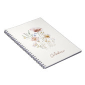 Carnet Moderne Fleur Personnalisée Douce (Côté Droit)