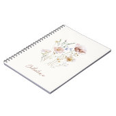 Carnet Moderne Fleur Personnalisée Douce (Côté gauche)