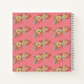 Carnet Moderne Floral Boho Rose (Dos)