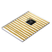 Carnet moderne Floral et Gold Foil Stripes (Côté gauche)