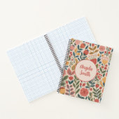 Carnet Moderne Floral Rose (Intérieur)