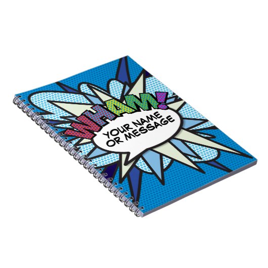 Carnet Moderne Fun Discours Personnalisé Bubble Retro (Côté Droit)