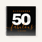 Carnet Moderne Girly Orange 50 et fabuleux (Devant)