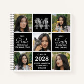 Carnet Moderne Graduate 5 Photo Collage Diplôme Invité (Devant)