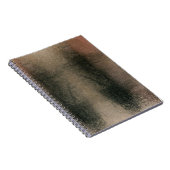 Carnet Moderne Grunge Rose Noir Or Abstrait (Côté Droit)
