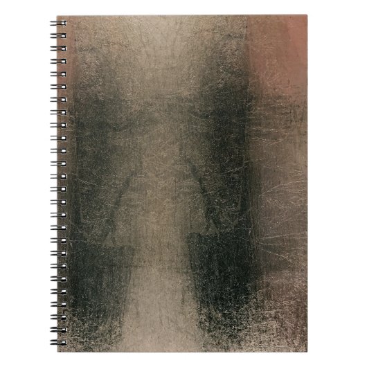 Carnet Moderne Grunge Rose Noir Or Abstrait (Devant)