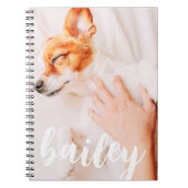 Carnet Moderne Jouer Simple Élégant Chic Photo Pet (Devant)