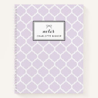 Moderne Lilac Quatrefoil Motif Personnalisé