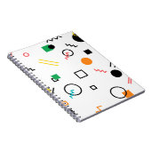 Carnet Moderne, ludique, cool, tendance, Memphis géométri (Côté Droit)