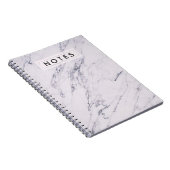 Carnet Moderne Marbre gris blanc Élégant Chic Personnalis (Côté Droit)