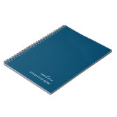 Carnet Moderne Marine Bleu Minimaliste manuscrit (Côté gauche)