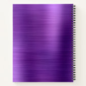 Carnet Moderne Métallique Simple Brossé Violet (Dos)