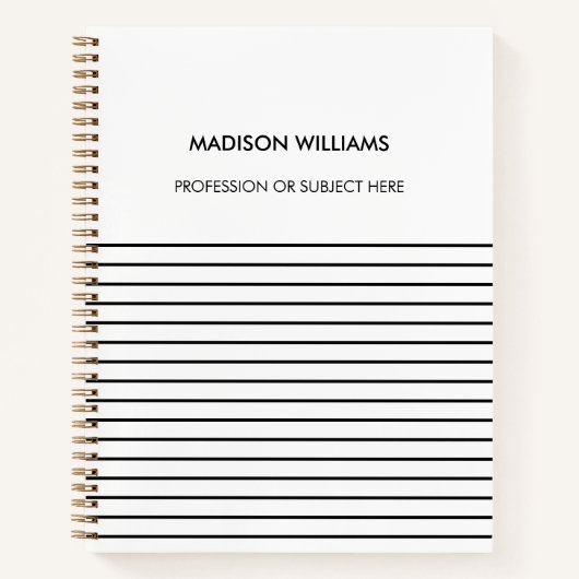 Carnet moderne minimaliste élégant et tendance (Devant)