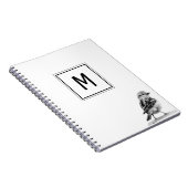 Carnet Moderne minimaliste mignon initial (Côté Droit)