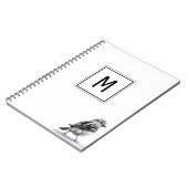 Carnet Moderne minimaliste mignon initial (Côté gauche)