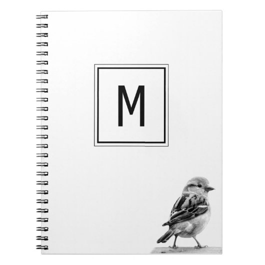 Carnet Moderne minimaliste mignon initial (Devant)