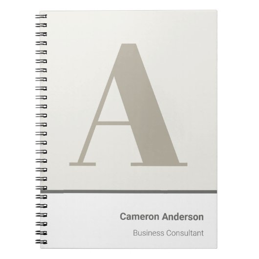 Carnet Moderne Minimaliste Professionnel Gras (Devant)