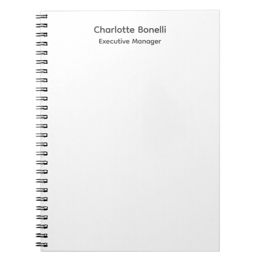 Carnet Moderne Minimaliste Professionnel Simple (Devant)