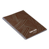 Carnet Moderne modèle abstrait écriture Nom personnalisé (Côté Droit)