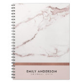 CARNET MODERNE MODERNE TEXTURE EN MARBRE D'OR ROSE ROSE R (Devant)